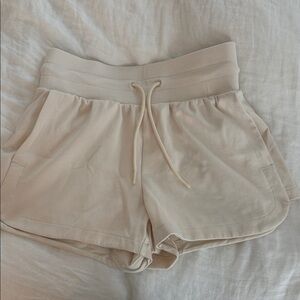 Old Navy Cream High Waist Drawstring Shorts